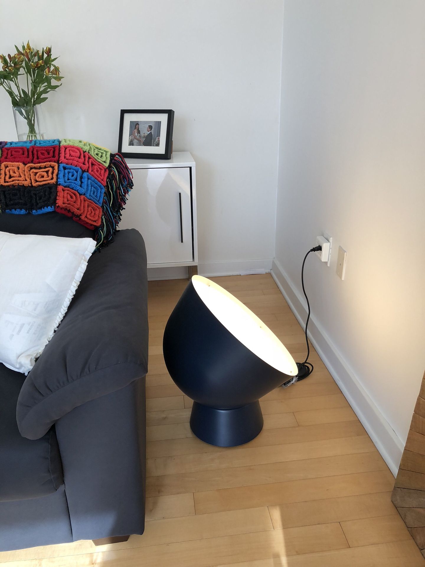 Ikea floor lamp -dark blue