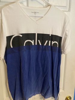 Calvin Klein Jeans Color Block V-Neck T-Shirt XL