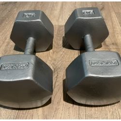 Vintage set.  (2) IVANKO Hex Dumbbells   50 lbs  Total: 100 lbs  $1.8 per pound.