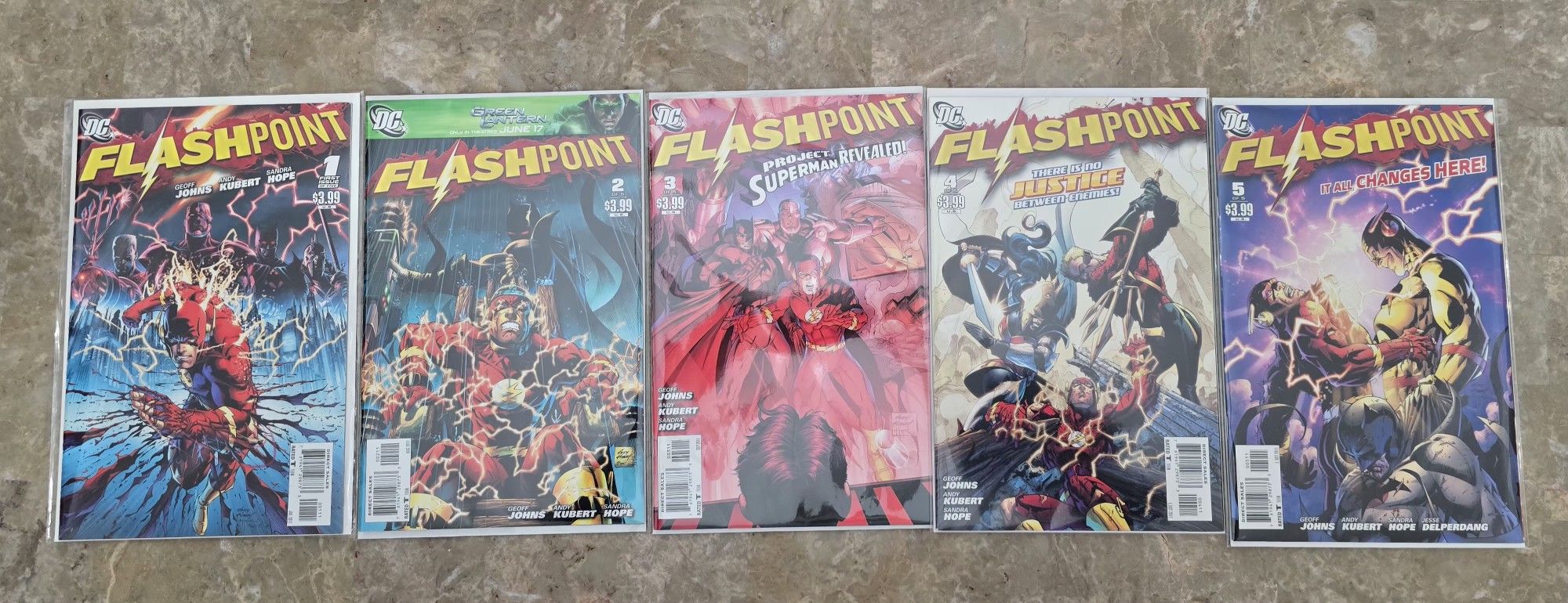 Flashpoint DC Comics 2011 Full Set Volumes #1-5