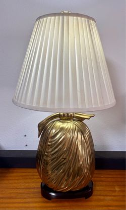 Vintage CHAPMAN” sack of gold “ Brass Swan Table Lamp