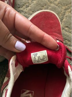 Vans red checkers