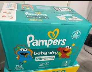 Pampers Baby-Dry Size 1 Diapers 120 Count