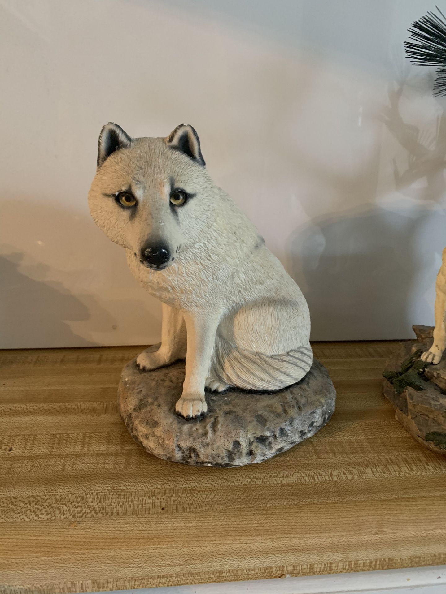 White Wolf Collectible Sculpture