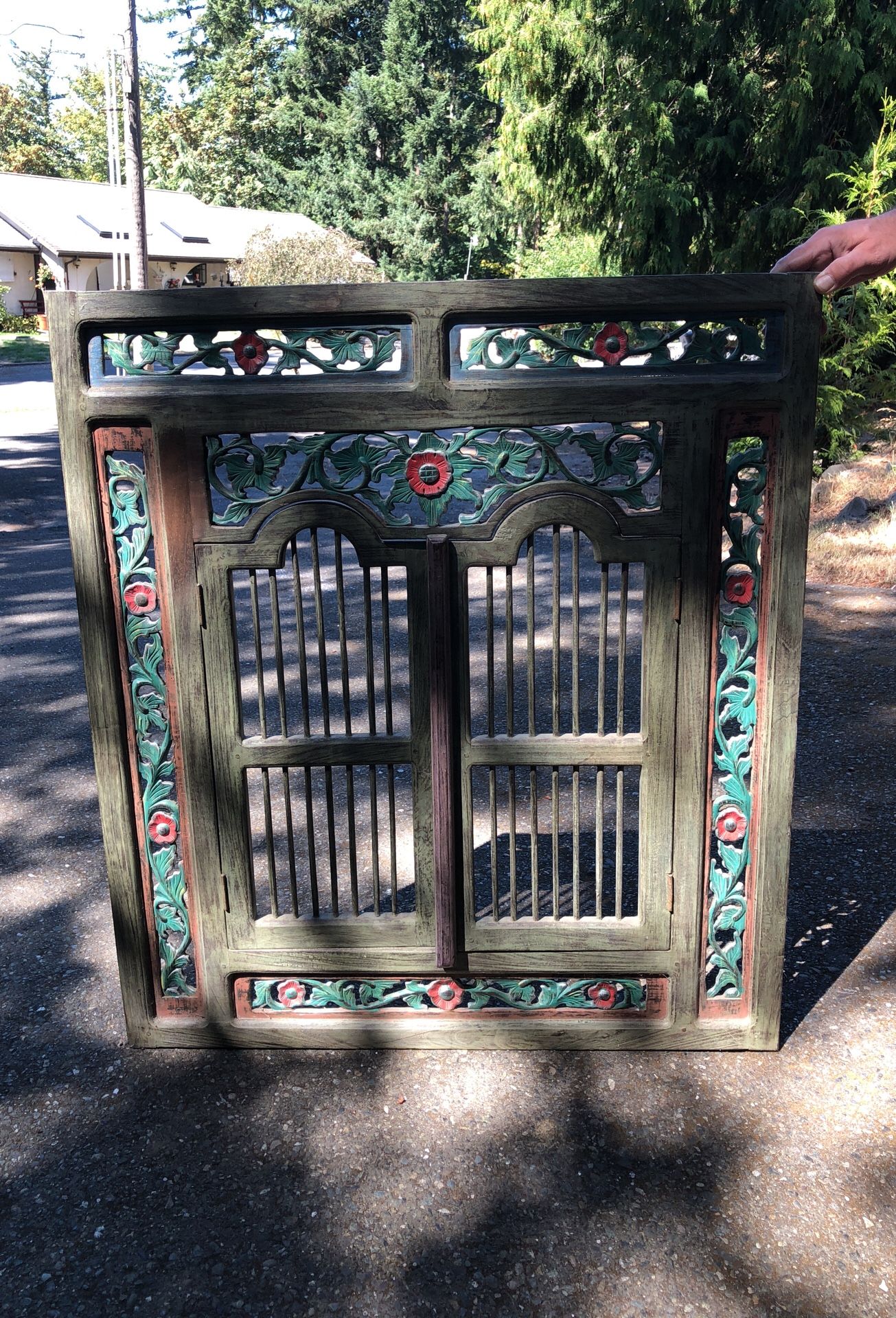 Hand carved wall art