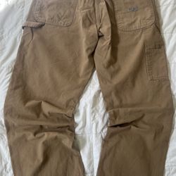 Tan Vintage Wrangler Baggy Carpenter Pants Size 34-30 