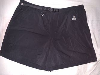 Nike ACG Logo Belted Nylon Straight-Leg Shorts Black/Anthracite Size: 3-XLarge