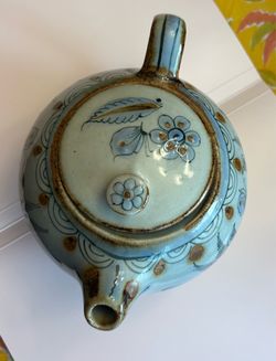 Vintage Mexican El Palomar hand painted teapot