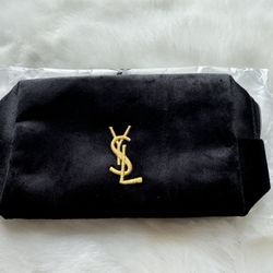 YSL Velvet Cosmetic Bag Black New 