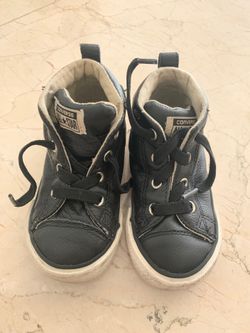 Converse Leather black shoes - Size 7