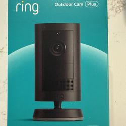 Ring Outdoor Cam Plus Battery 2K HD Smart Security Camera - Black