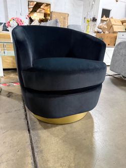 janien valvet swivel barrel chair new