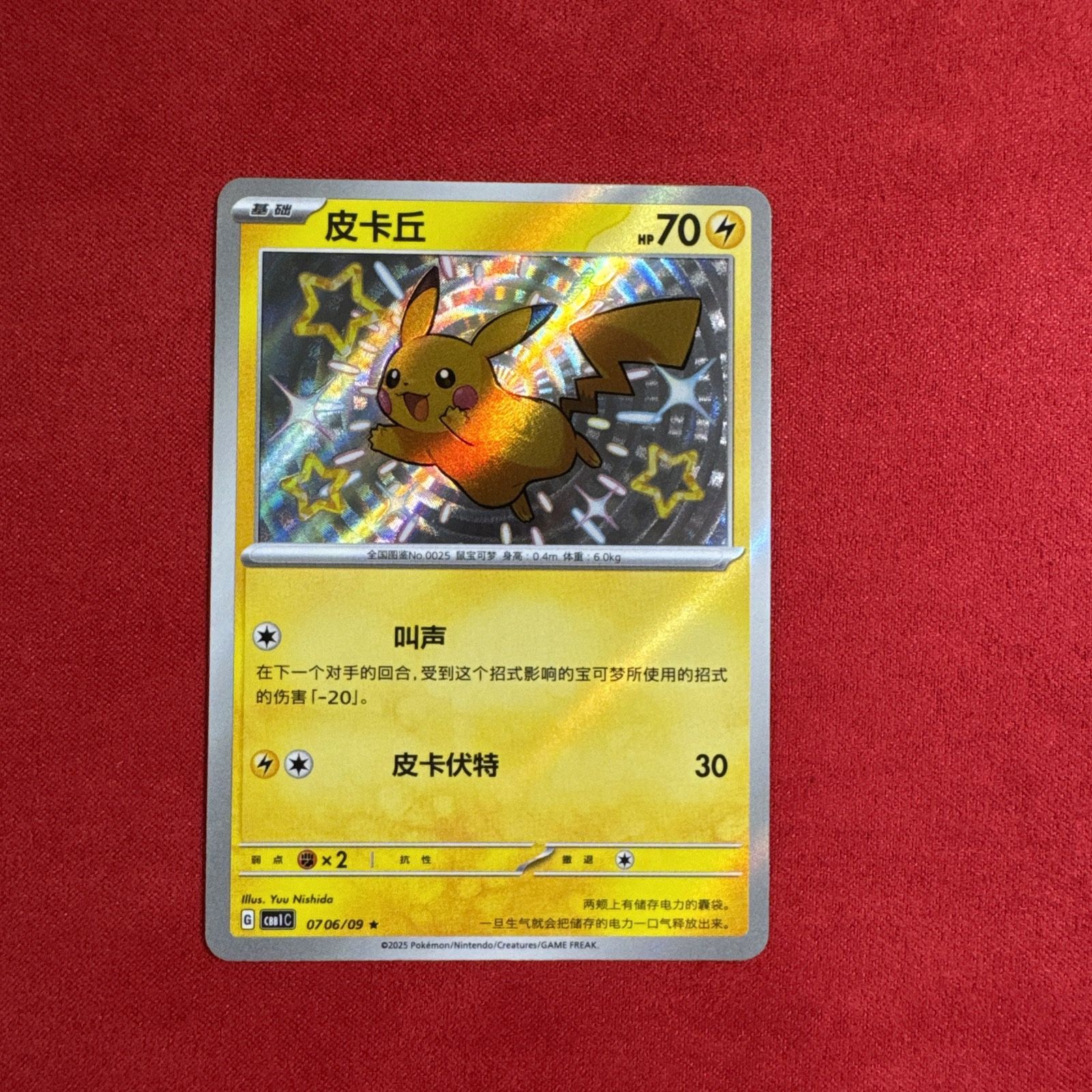 Pikachu 0706/09 Shiny Rare Holo S-Chinese Gem Pack Pokemon