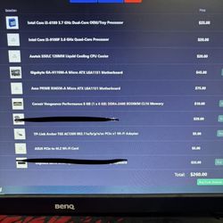 CPU/Cooling/MOBO/RAM/WiFi