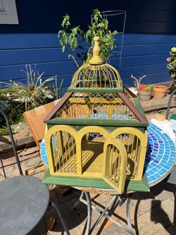 Decorative Wooden Bird Cage