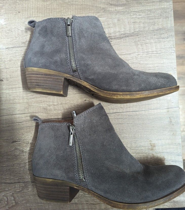 Lucky Brand, Leather Suede Booties, 8