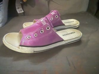 Vintage Converse All Star Slides Slip-Ons Sandals Flats Womens Size Purple Size 10.5