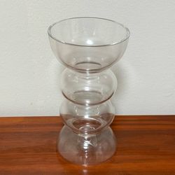 Bubble Glass Pillar Candle Holder Modern Vase Decor Funky Drink Glass