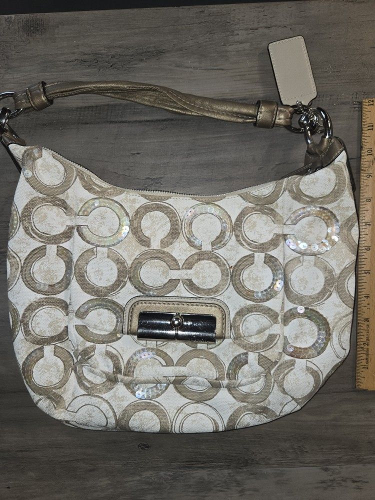 Coach Kristen Sequin Hobo Bag