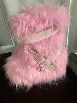 Dolls kill fuzzy boot slippers