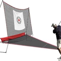 Golf Practice Net: 10x8ft Heavy Duty for Yard Driving Garage Home Use Adults Golfers with Ball Tee Turf Mat Cap