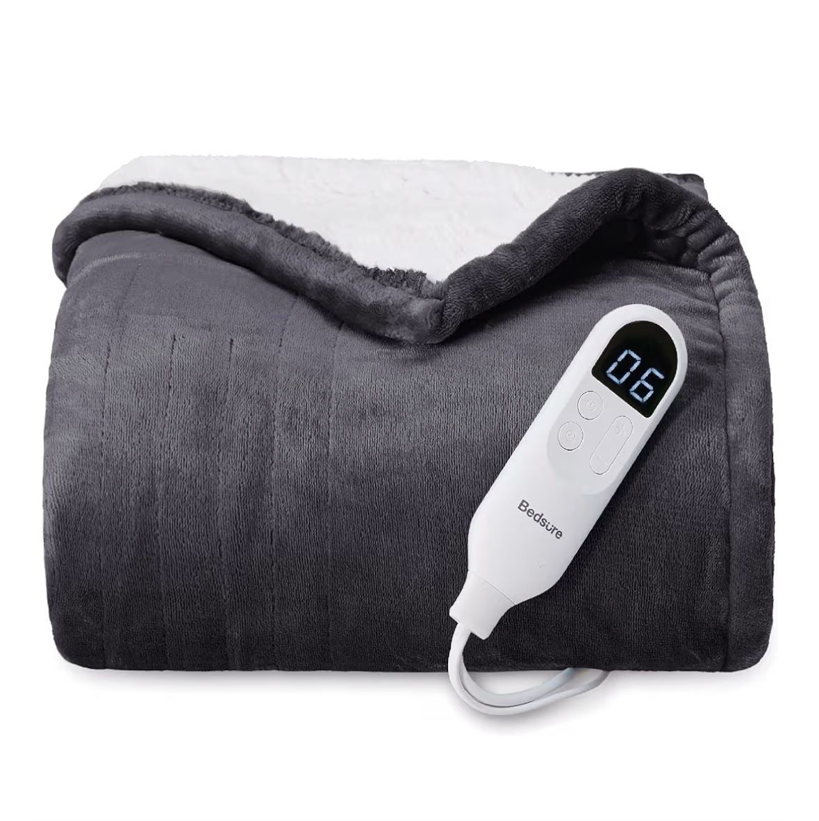 Bedsure Heated Blanket Throw Blanket 50x60 inches, Dark Grey (new)