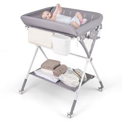 Portable Baby Changing Table with Wheels