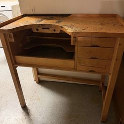 Jewelers Bench Solid Wood Jewelry Work Desk