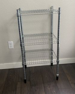 3-Tier Chrome Wire Storage Shelf – Adjustable