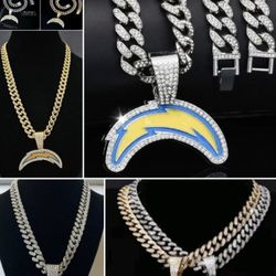 Los Angeles Chargers Cuban Chain  necklace 20"($45) Or 24" ($50) MANY Other TEAMS!!!! SHIPPING AVAILABLE 