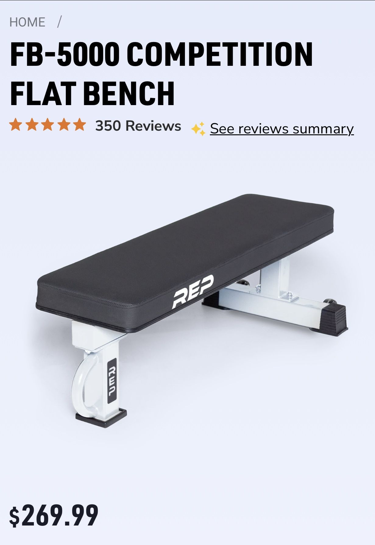 Rep Fitness Flat Bench Wide Pad