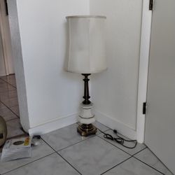 Mid Century Stiffel Porcelain Brass Table Lamp Hollywood Regency Style Vintage