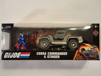 2022 JADA 1:32 SCALE DIECAST METAL. G.I.JOE  COBRA COMMANDER. STINGER.  WITH COBRA COMMANDER DIECAST METAL FIGURE.