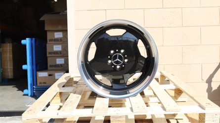 18 INCH STAGGERED SET MERCEDES AERO MONOBLOCK CLASSIC STYLE WHEELS RIMS 18X8 +30 / 18X9 +30 (5X112) CB: 66.6