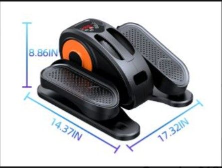 Under Desk Elliptical Pedal Machine, Leg Exerciser, w/ Remote & 12 Settings – Compact Trainer