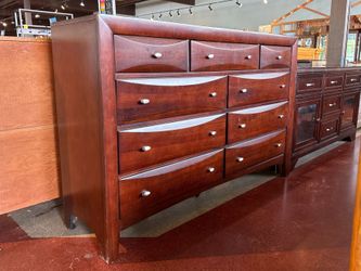 Espresso Brown 9-Drawer Doublewide Dresser