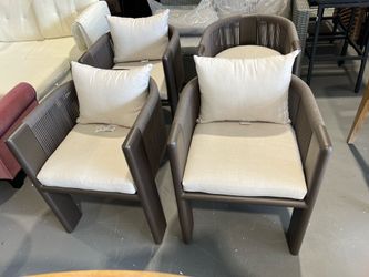 New - Set 4 HARBOUR OUTDOOR Palm Beach Aluminum Outdoor Dining Chair 22" Width x 24.5" Depth x 32.1" Height 18.5" Seat height
