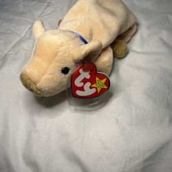 🌟 RARE 1999 Ty Beanie Baby “Knuckles” Pig – MWMT, Retired, Vintage Plush Collectible 🐷 