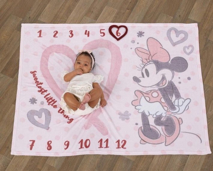 Mini Mouse Milestone Blanket