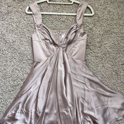 Pink Satin Dress