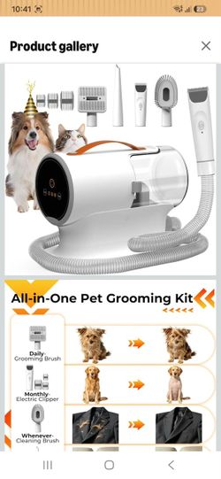 Dog Grooming Vacuum Kit with Clippers