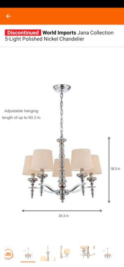 World Imports 5 Light Chandelier