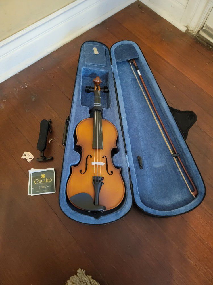 Mendini By Cecilio Kids Violin With Carry Case With Backpack Straps 