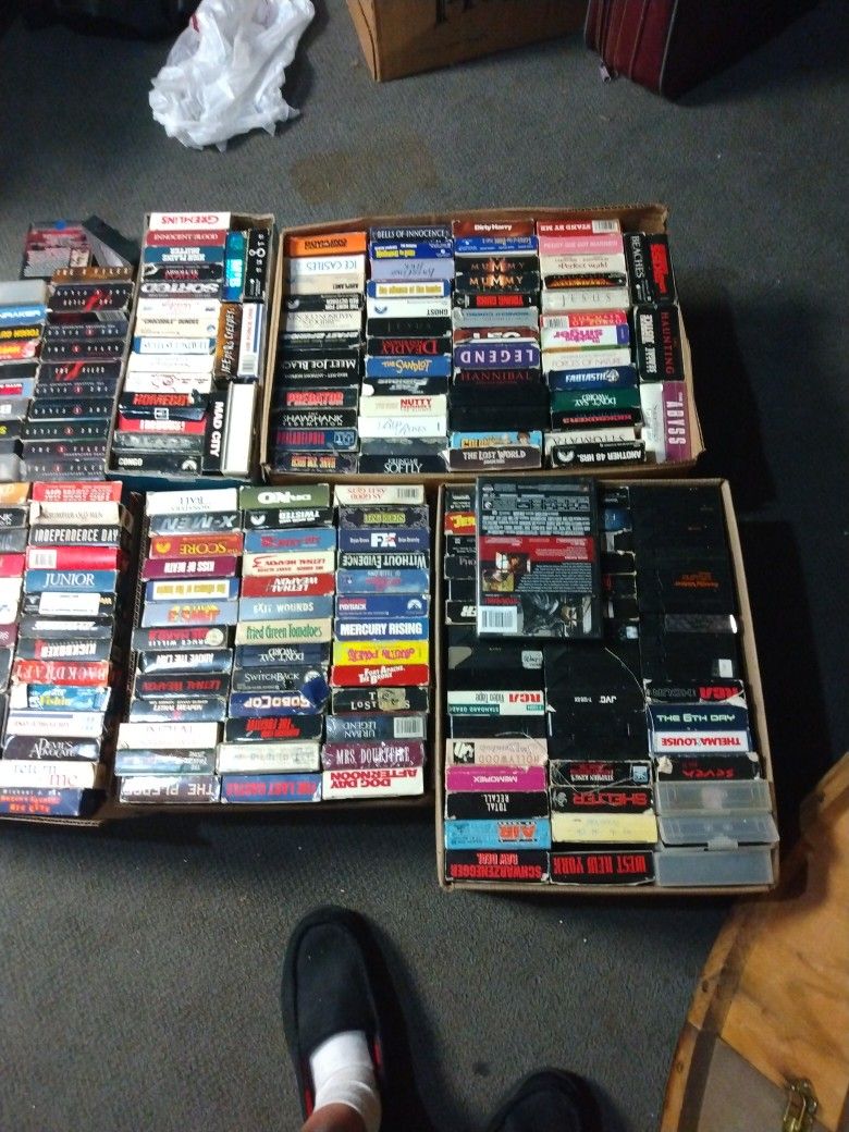 Assorted VHS Tapes About 200
