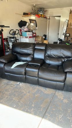Leather recliner