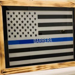 Thin Blue Line Shadow Box 