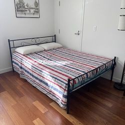 Queen Size Bed Frame With Headboard And Footboard - Including Mattress