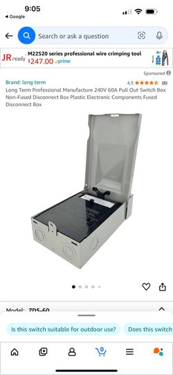 Long Term Professional Manufacture 240V 60A Pull Out Switch Box
