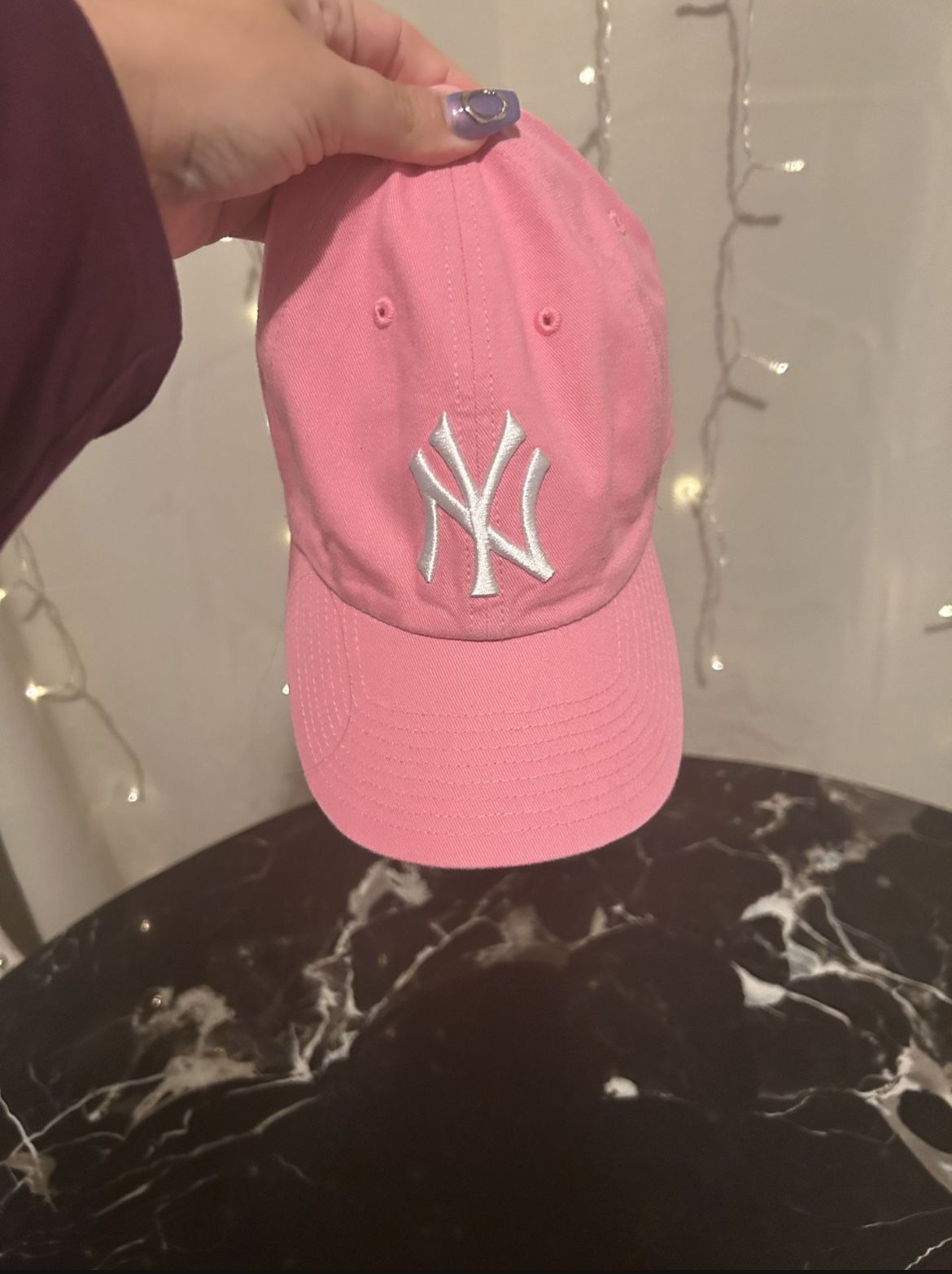 Pink 1947 Yankee Baseball Cap
