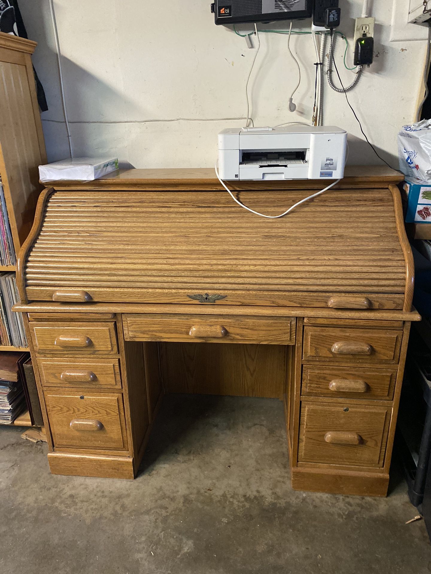 Antique Eagle 🦅 Craft Roll Top Desk